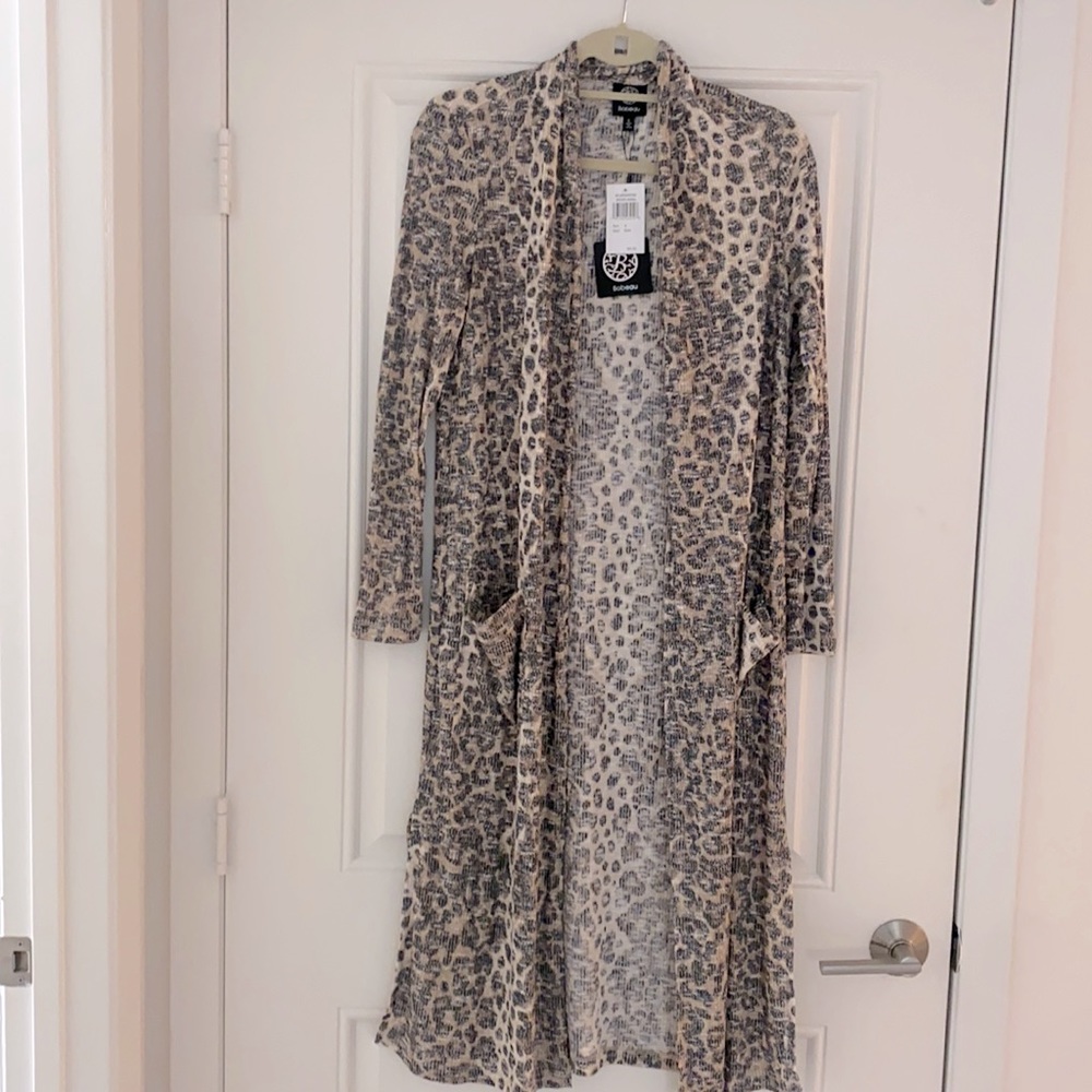Brand New Leopard Bobeau Cardigan
